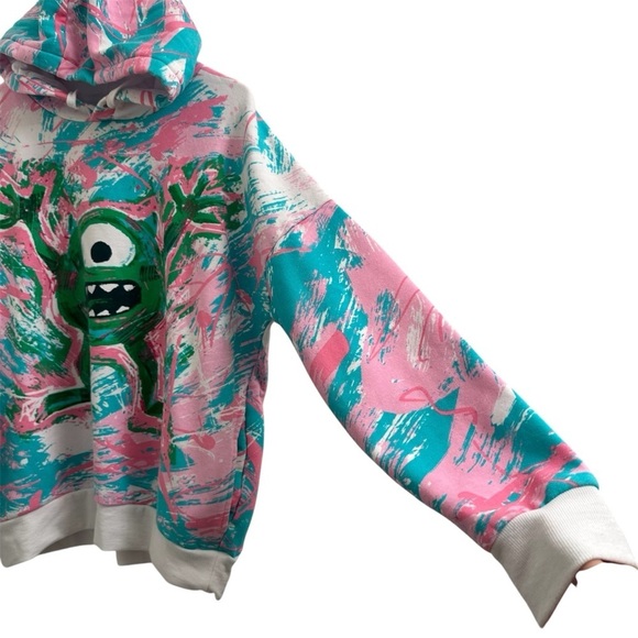 Disney Pixar Mike Wazowski Monster Inc Pull over hoodie - Picture 4 of 6